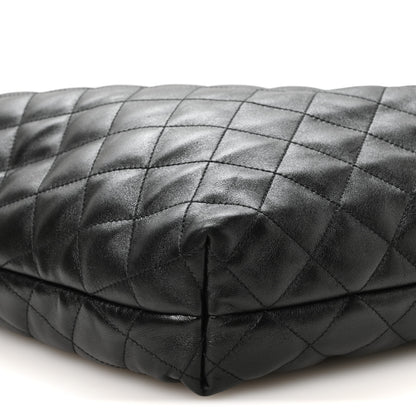 Saint Laurent Lambskin Quilted Maxi Icare Shopping Tote Black 9 of 10