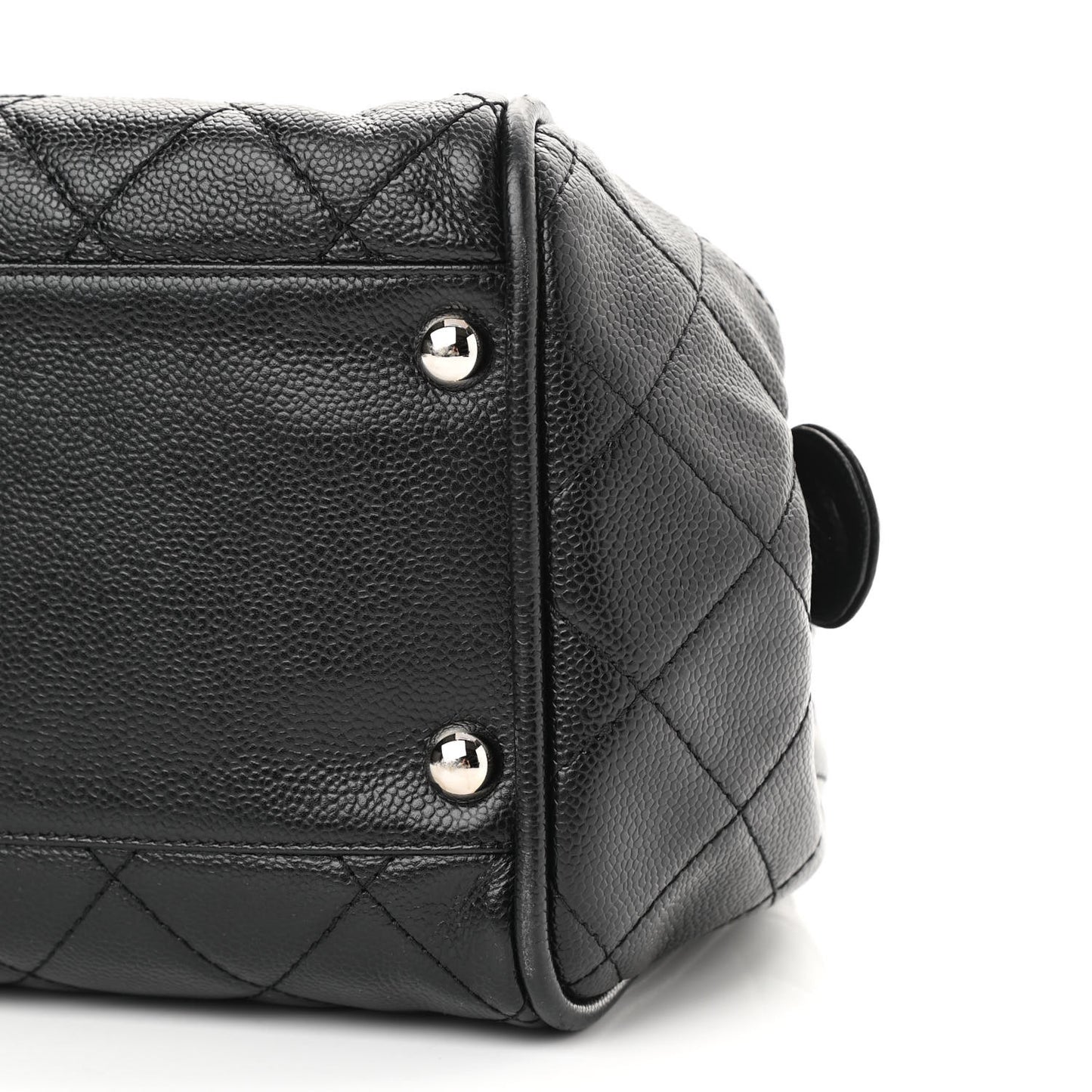 Caviar Quilted CC Timeless Bowler Black