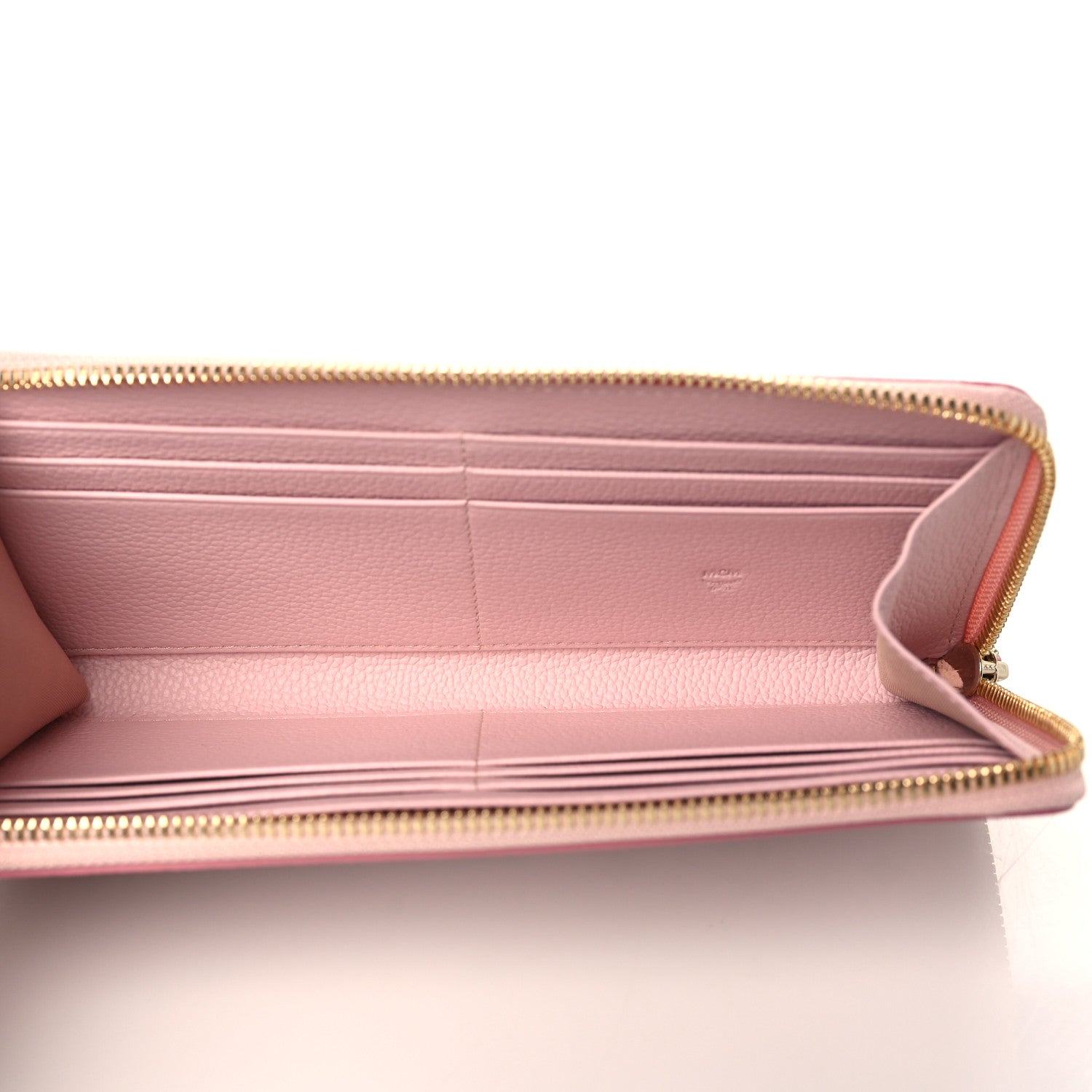 MCM Visetos Large Zip Around Wallet Pink 5 of 7