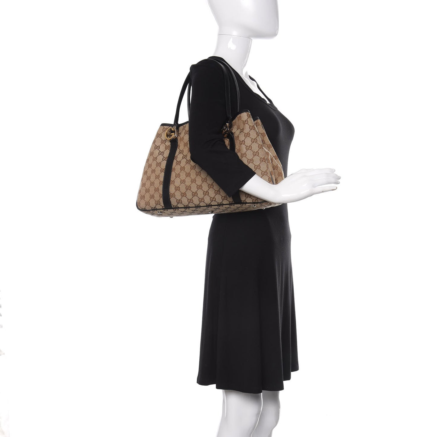 Monogram Medium Twins Tote Black