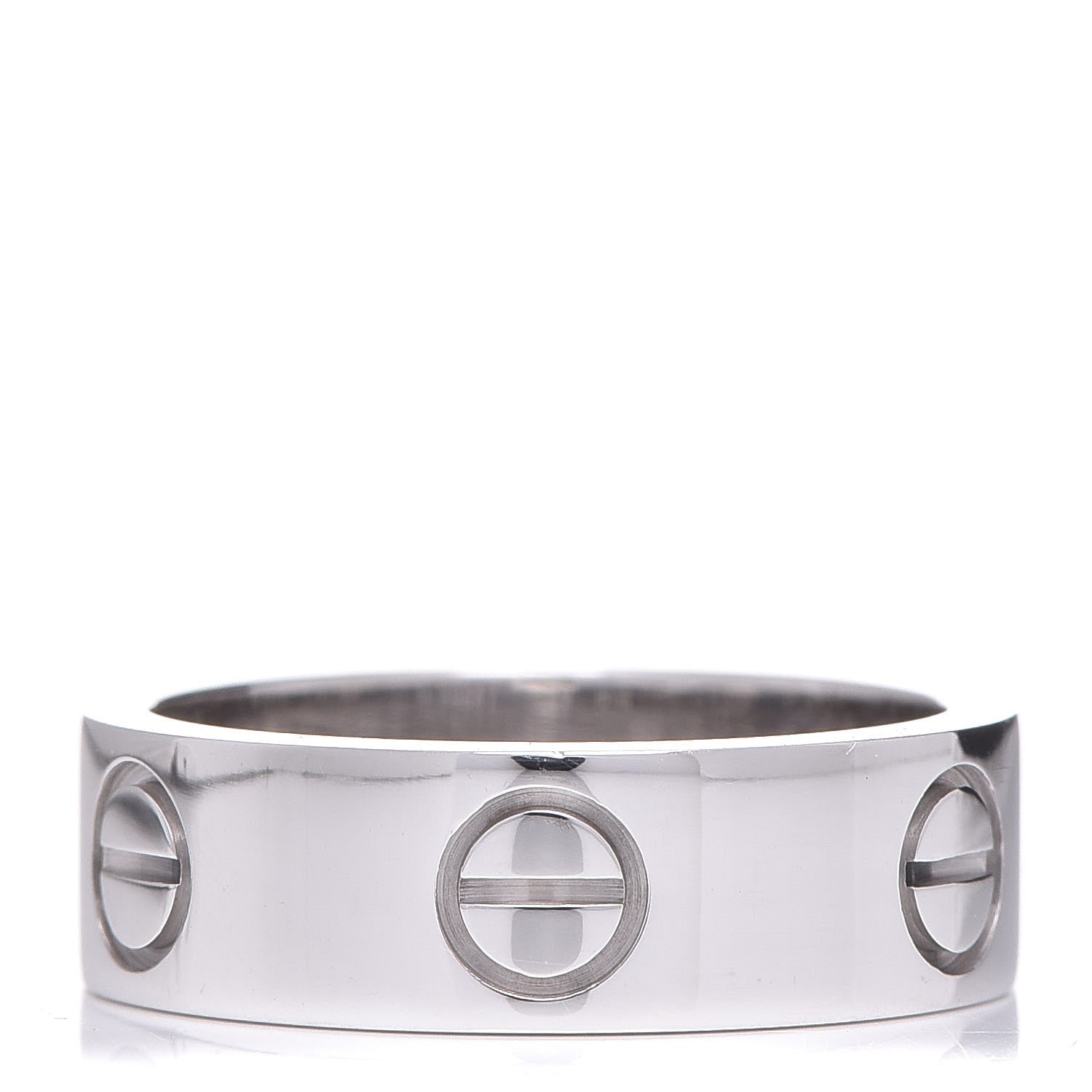 Cartier 18K White Gold 5.5mm LOVE Ring 49 4.75 1 of 5