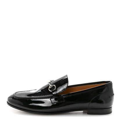 Gucci Patent Womens Jordaan Loafers 40 Black 1 of 10