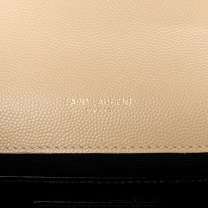 Saint Laurent Grain De Poudre Medium Monogram Kate Satchel Nude Powder 6 of 11