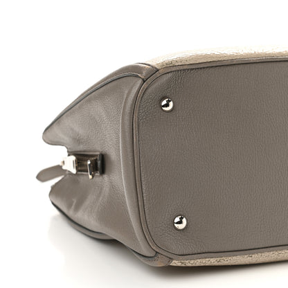Miu Miu Crackled Goatskin Top Handle Tote Pomice Argilla 8 of 15