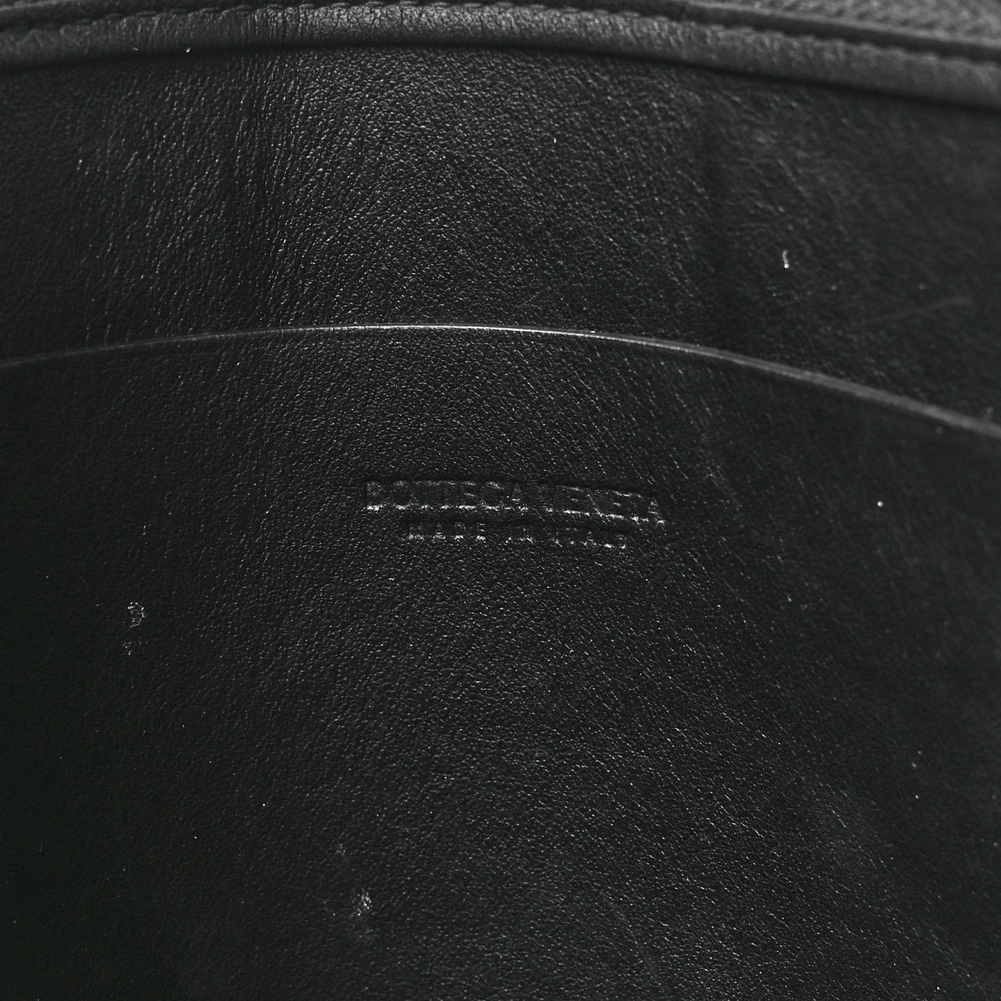 Nappa Maxi Intrecciato Medium Cassette Flat Zip Pouch Black