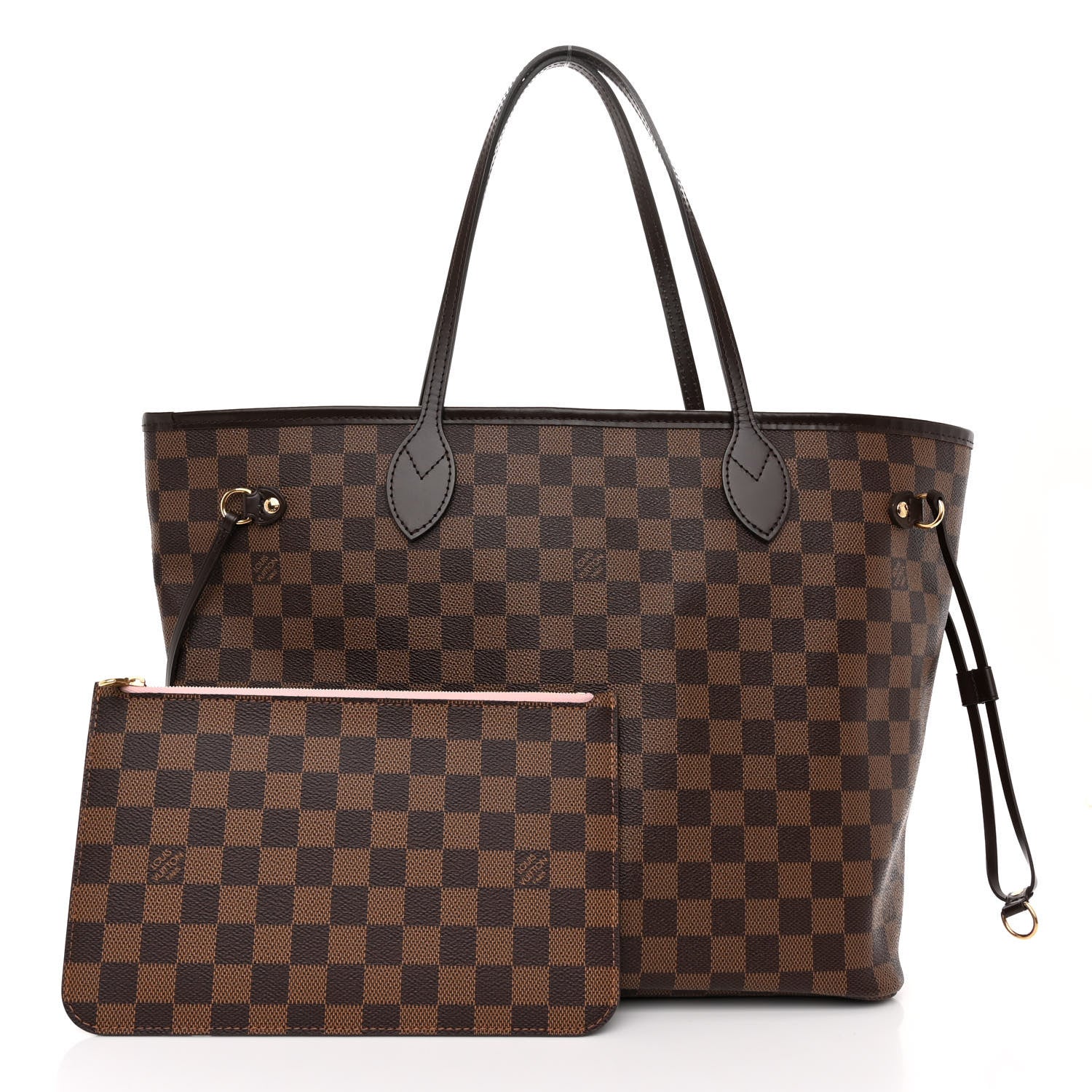 Louis Vuitton Damier Ebene Neo Neverfull MM Rose Ballerine 3 of 11