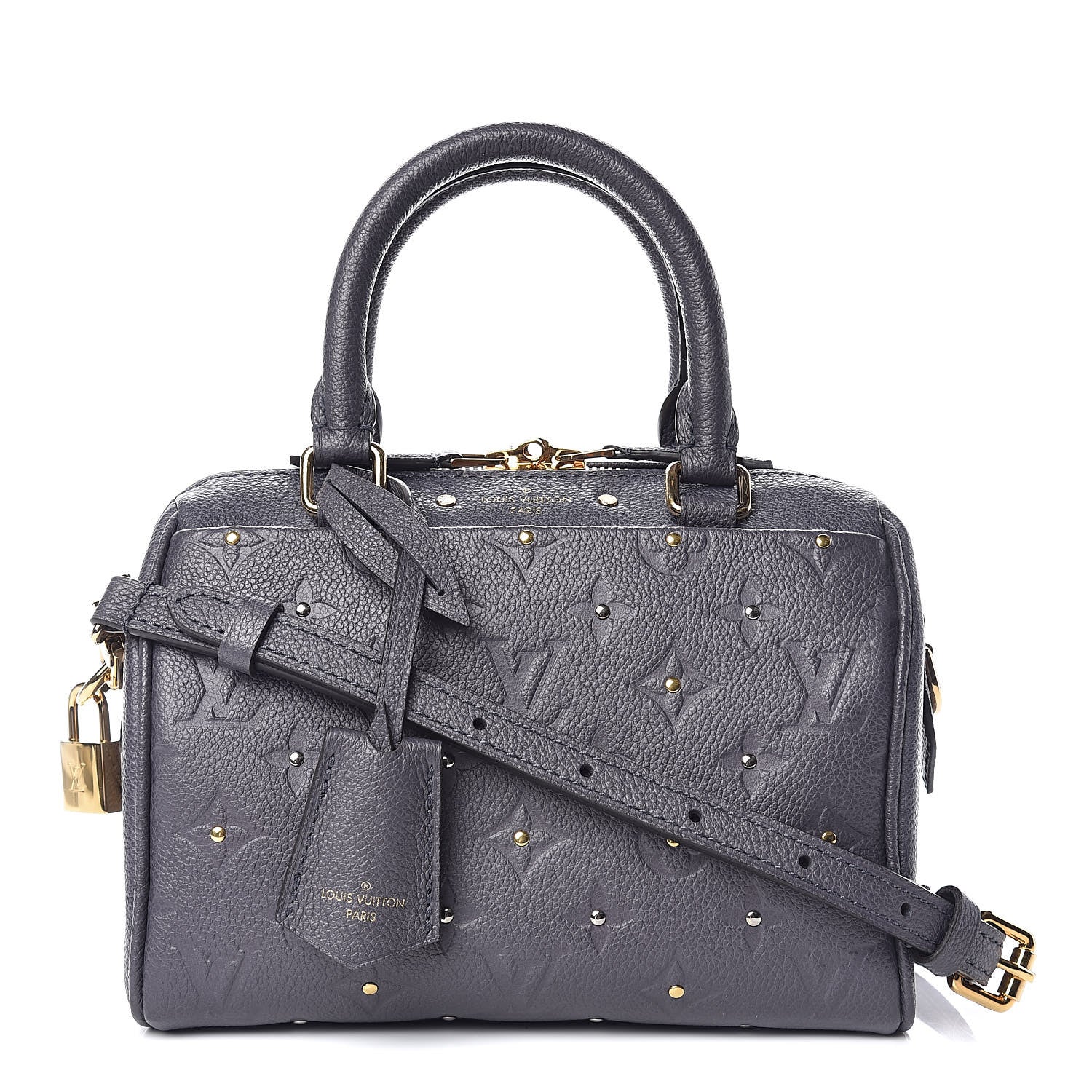 Louis Vuitton Empreinte Studded Speedy Bandouliere 20 Gris Silver 1 of 12