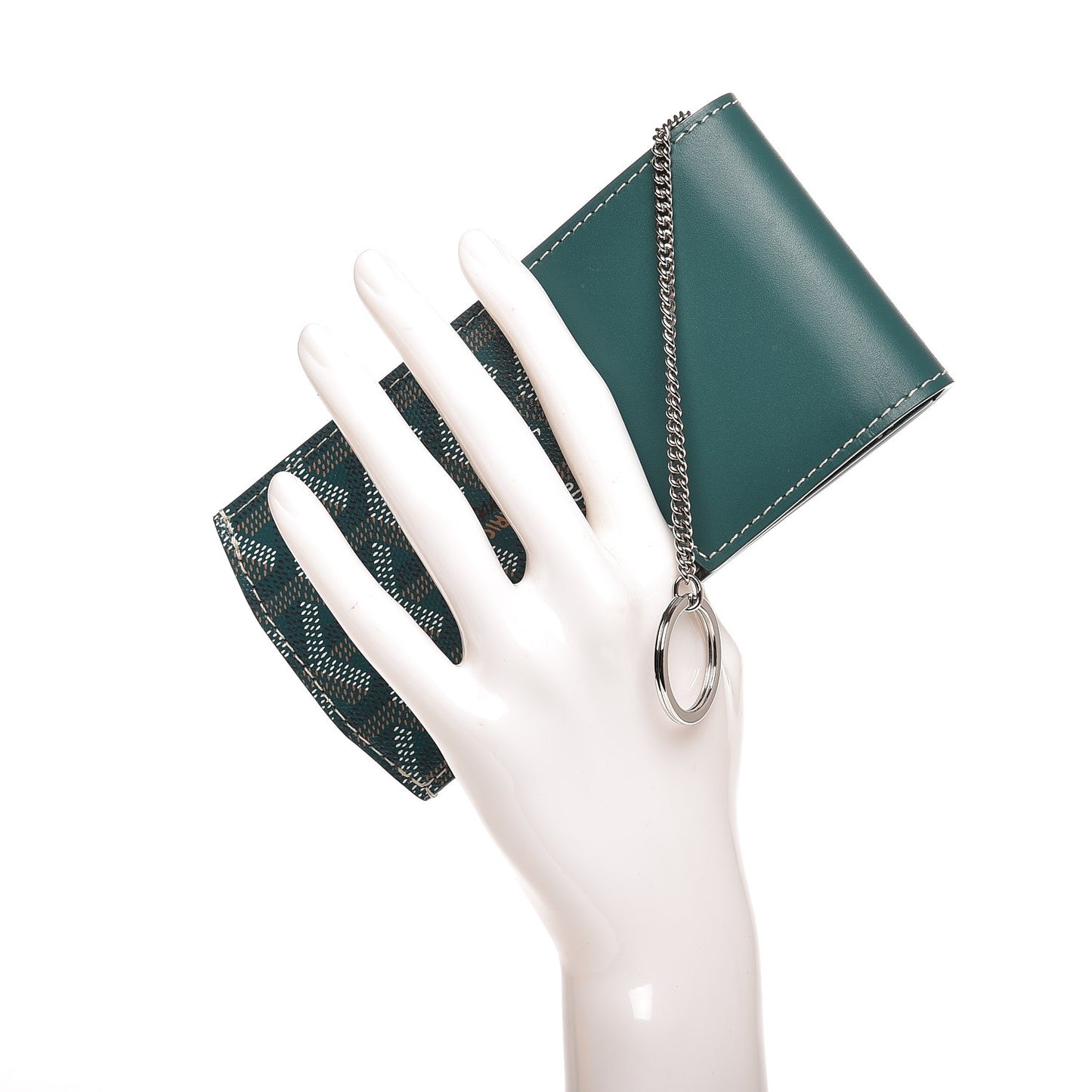 Goyardine Portier GM Key Pouch Green