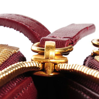 Celine Lambskin Small Trio Crossbody Bag Burgundy 8 of 8