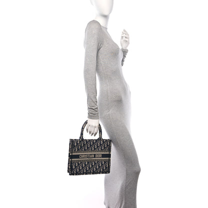 Christian Dior Oblique Small Book Tote Blue Multicolor 3 of 12