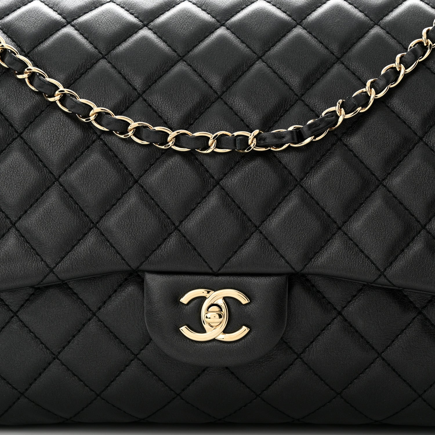 Chanel Metallized Calfskin Quilted Small XXL Travel Flap Bag Black 8 of 10