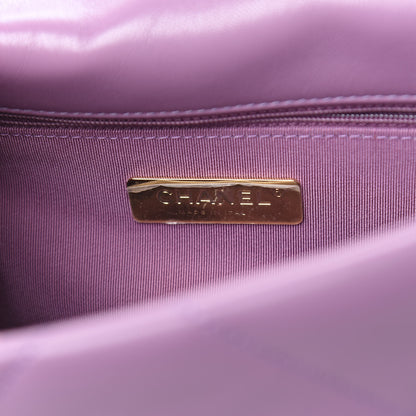 Chanel Goatskin Quilted Medium 19 Flap Violet Purple 6 of 12