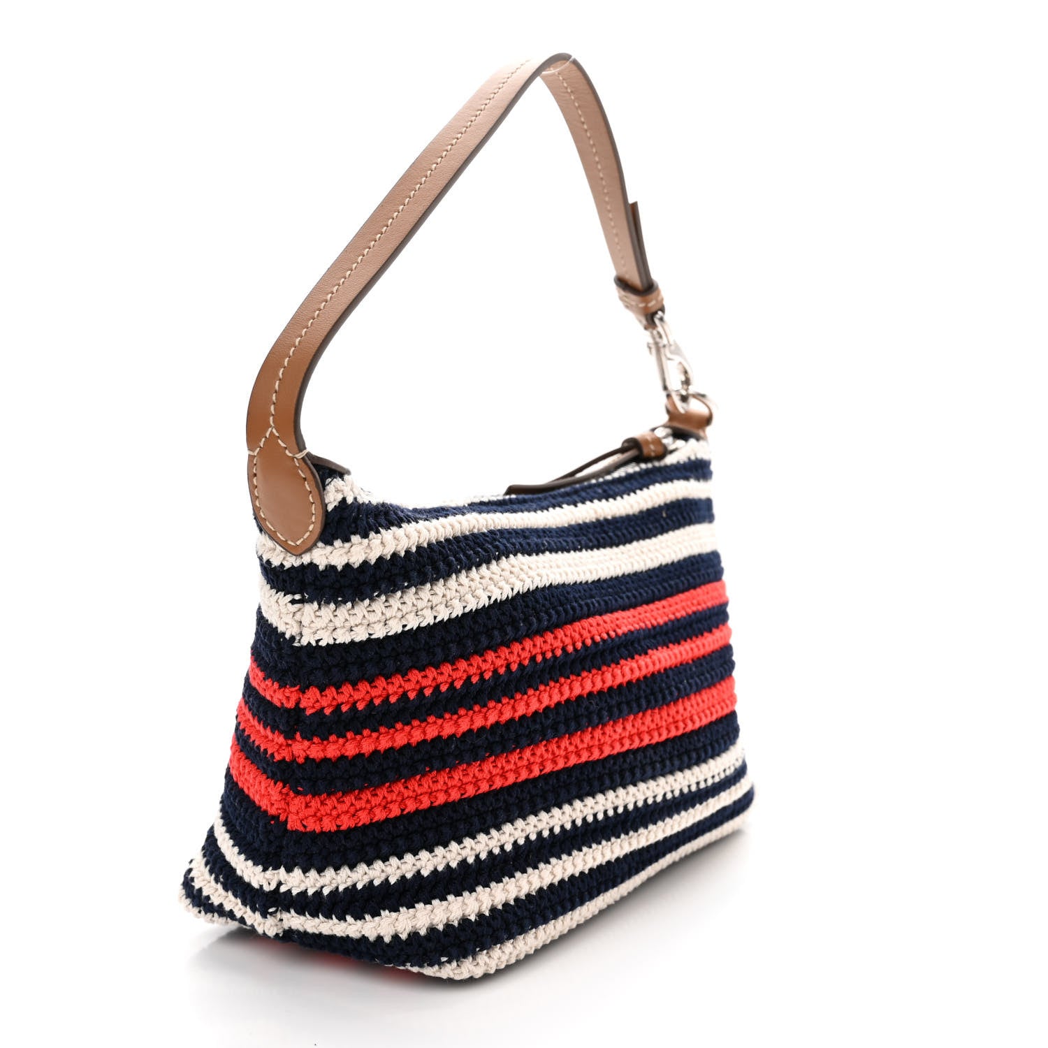 Miu Miu Fabric Crochet Mini Spirit Cire Bag Blue Red White 3 of 11