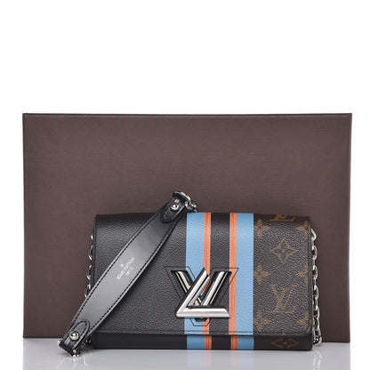 Louis Vuitton Monogram Stripe Twist Chain Wallet 11 of 11