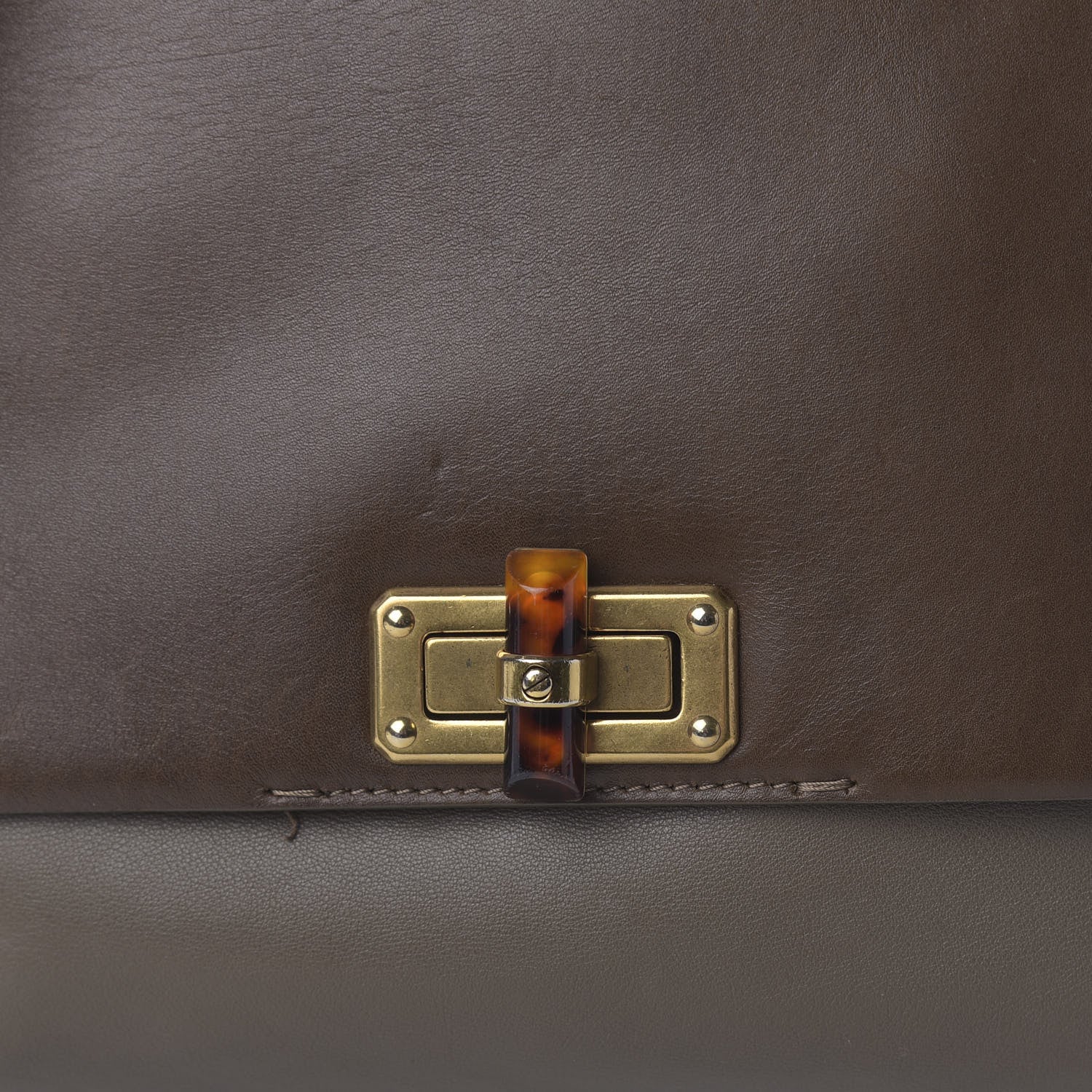 Lanvin Calfskin Medium Happy Shoulder Bag Brown 9 of 11