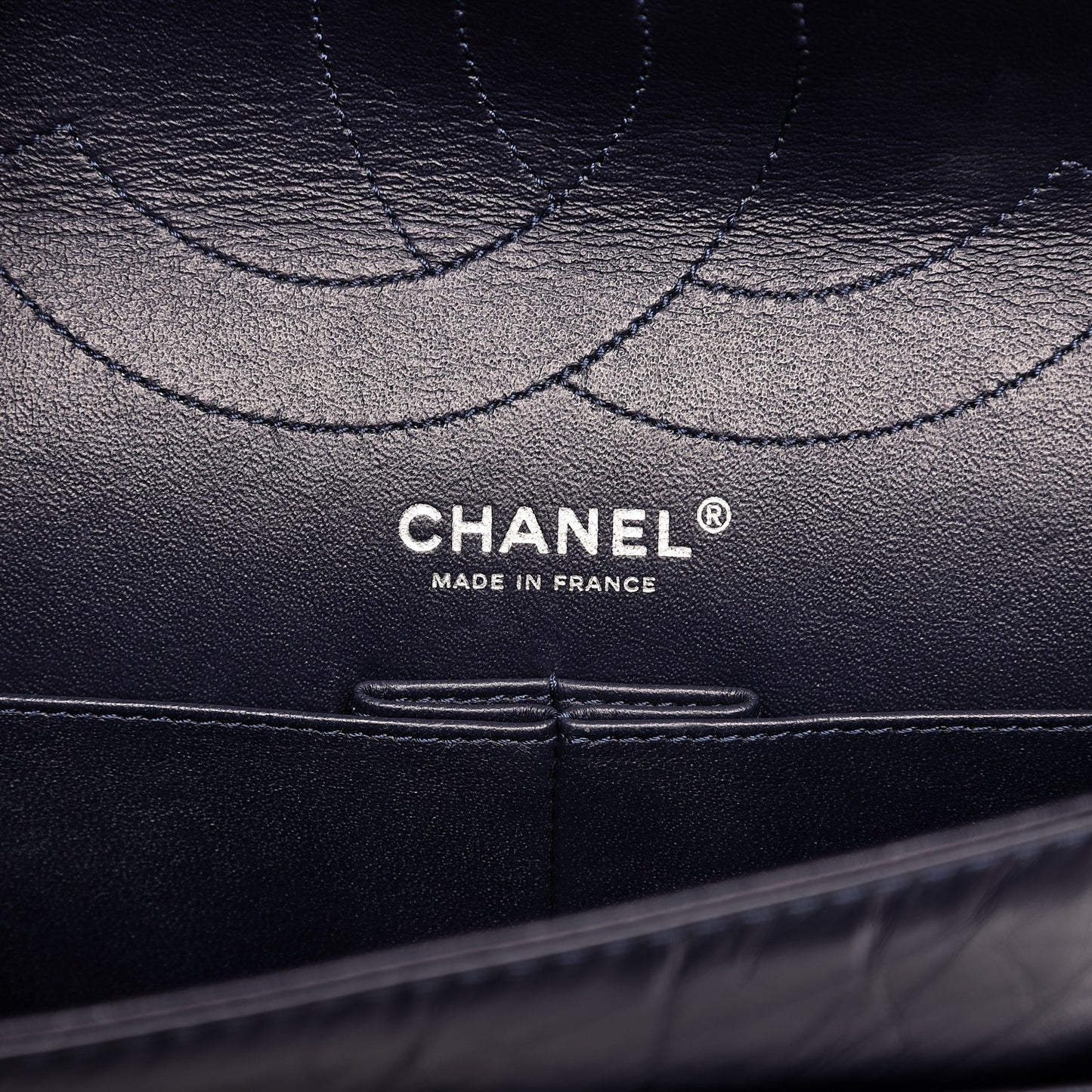 Aged Calfskin Quilted 2.55 Reissue 227 Flap Dark Blue