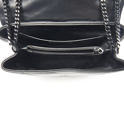 Saint Laurent Calfskin Y Quilted Monogram Small Loulou Chain Satchel Black 4 of 9