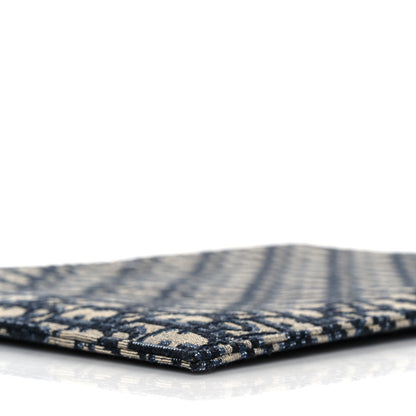 Christian Dior Oblique A4 Flat Pouch Clutch Blue 8 of 10