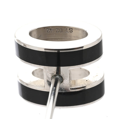 Hermes Palladium Lacquered Mini Pop H Earrings Black 4 of 5