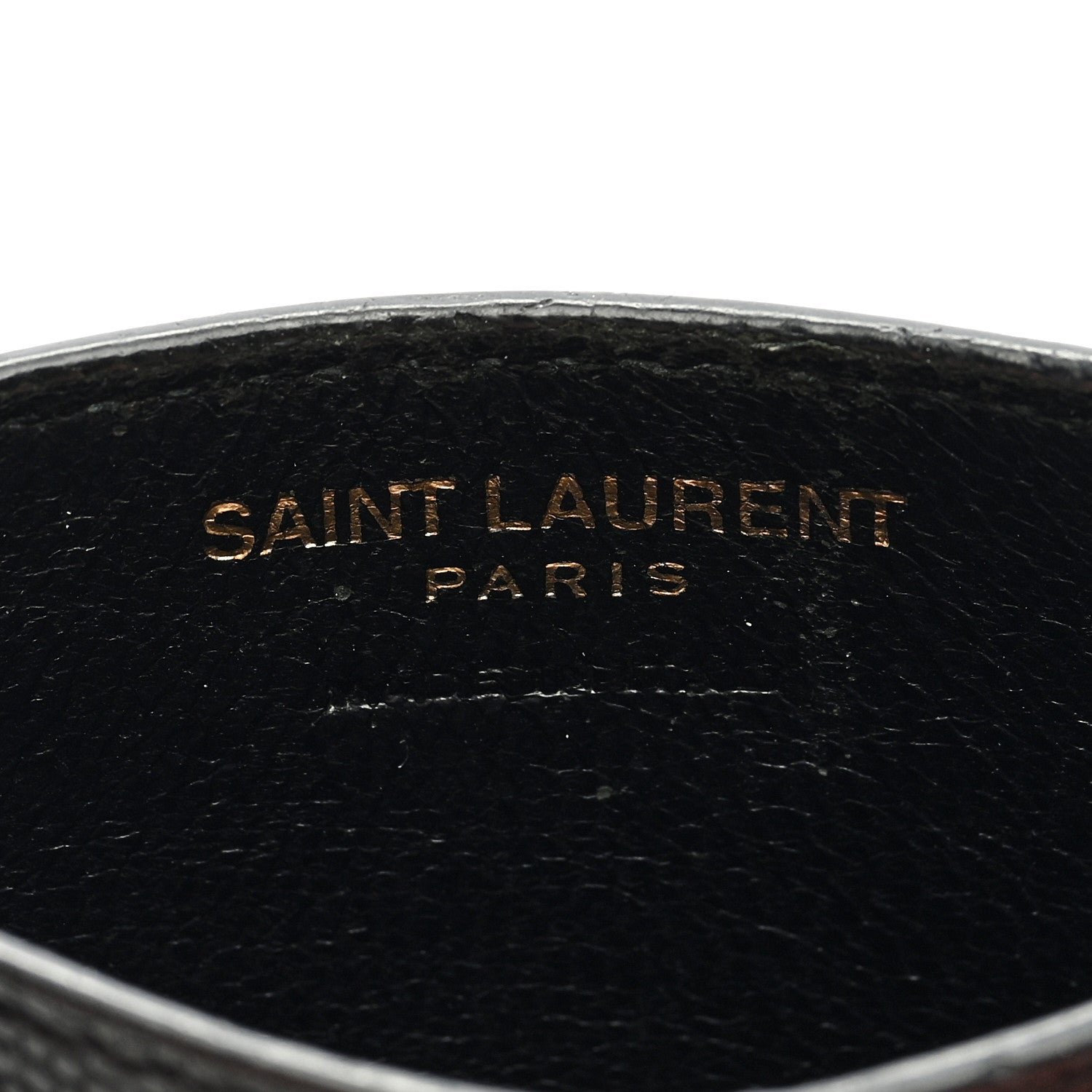 Saint Laurent Grain De Poudre Matelasse Chevron Monogram Credit Card Case Black 6 of 8
