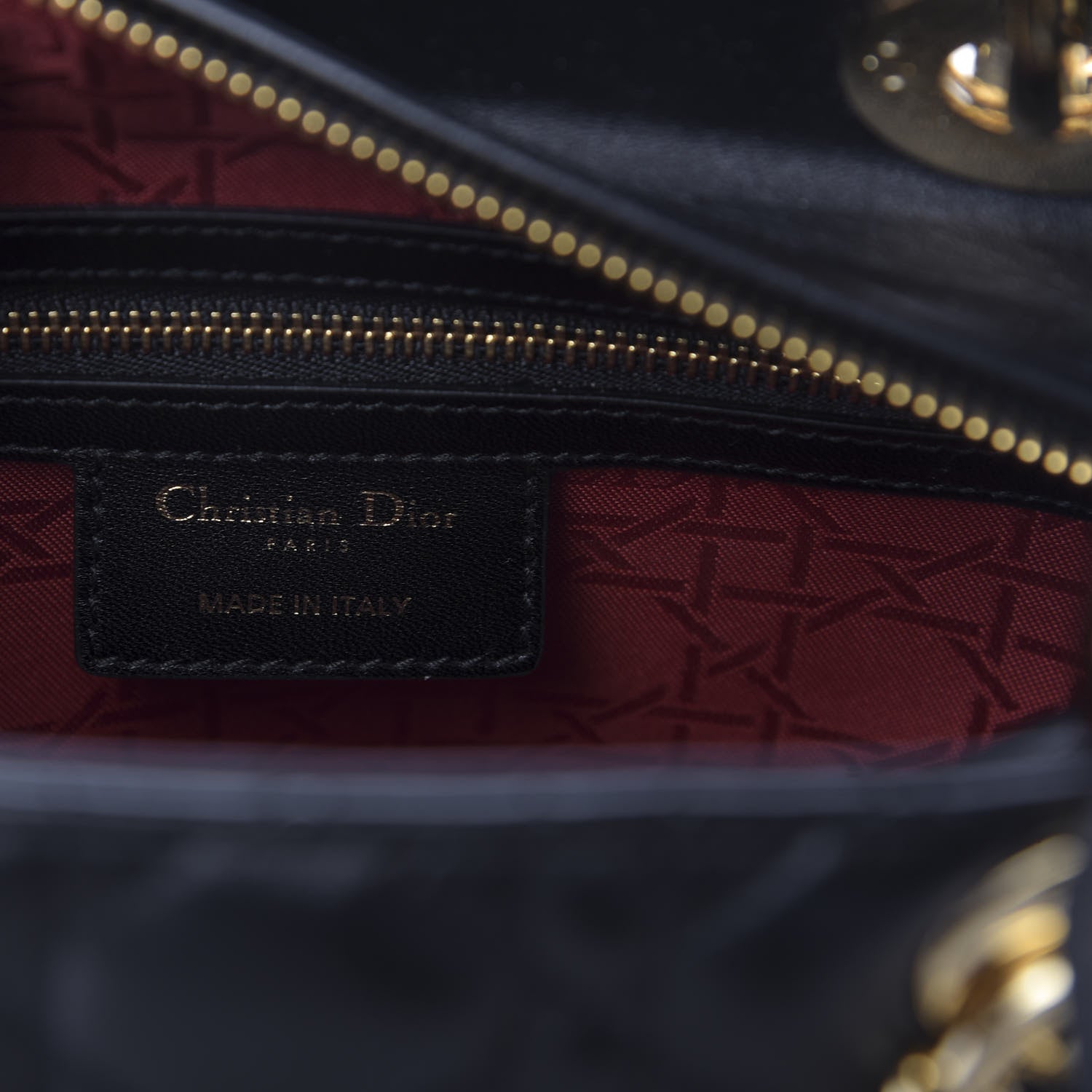 Christian Dior Lambskin Cannage Medium Lady Dior Black 8 of 10