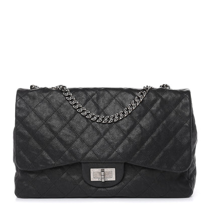 Chanel Washed Caviar Quilted 2.55 Reissue 227 Bijoux Chain Flap Black 1 of 15