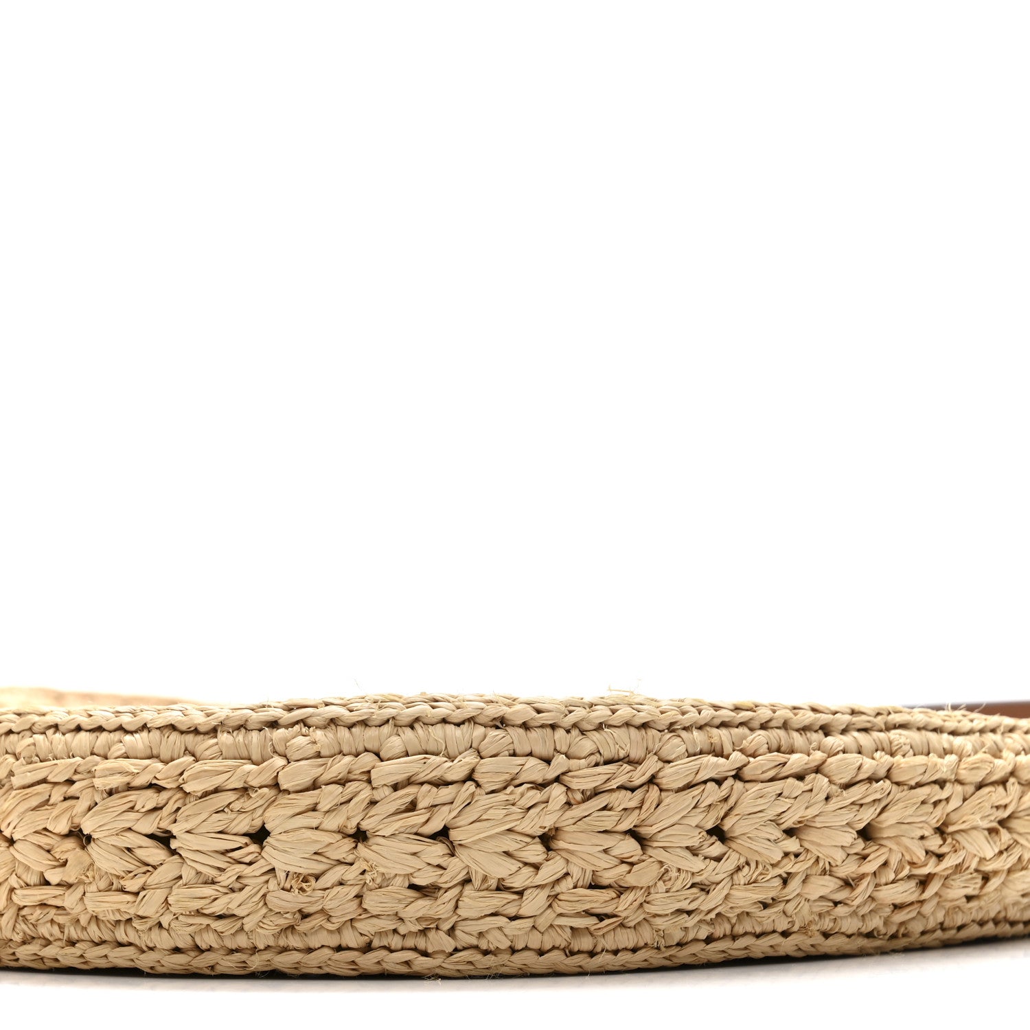 Celine Raffia Calfskin Triomphe Panier Hobo Bag Natural Tan 10 of 10
