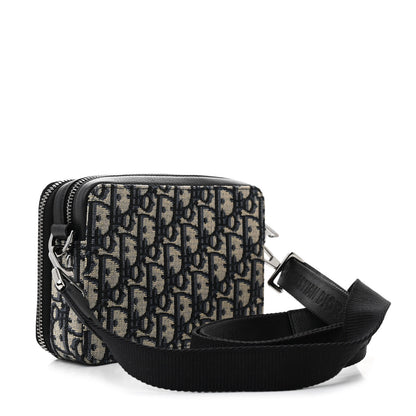 Christian Dior Oblique Pouch Navy Blue 3 of 12