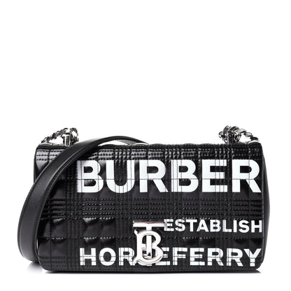 Burberry Patent Quilted Horseferry Print Small Lola Bag Black 1 of 4