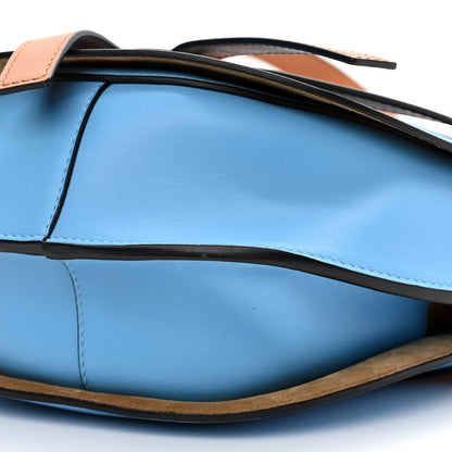 Loewe Calfskin Small Gate Crossbody Bag Tan Sky Blue 9 of 9