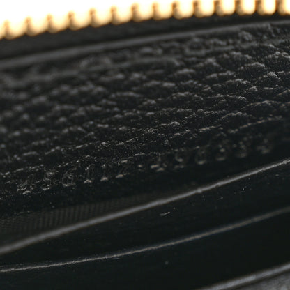 Gucci Dollar Calfskin GG Supreme Monogram GG Marmont Zip Around Wallet Black Beige Ebony 8 of 12