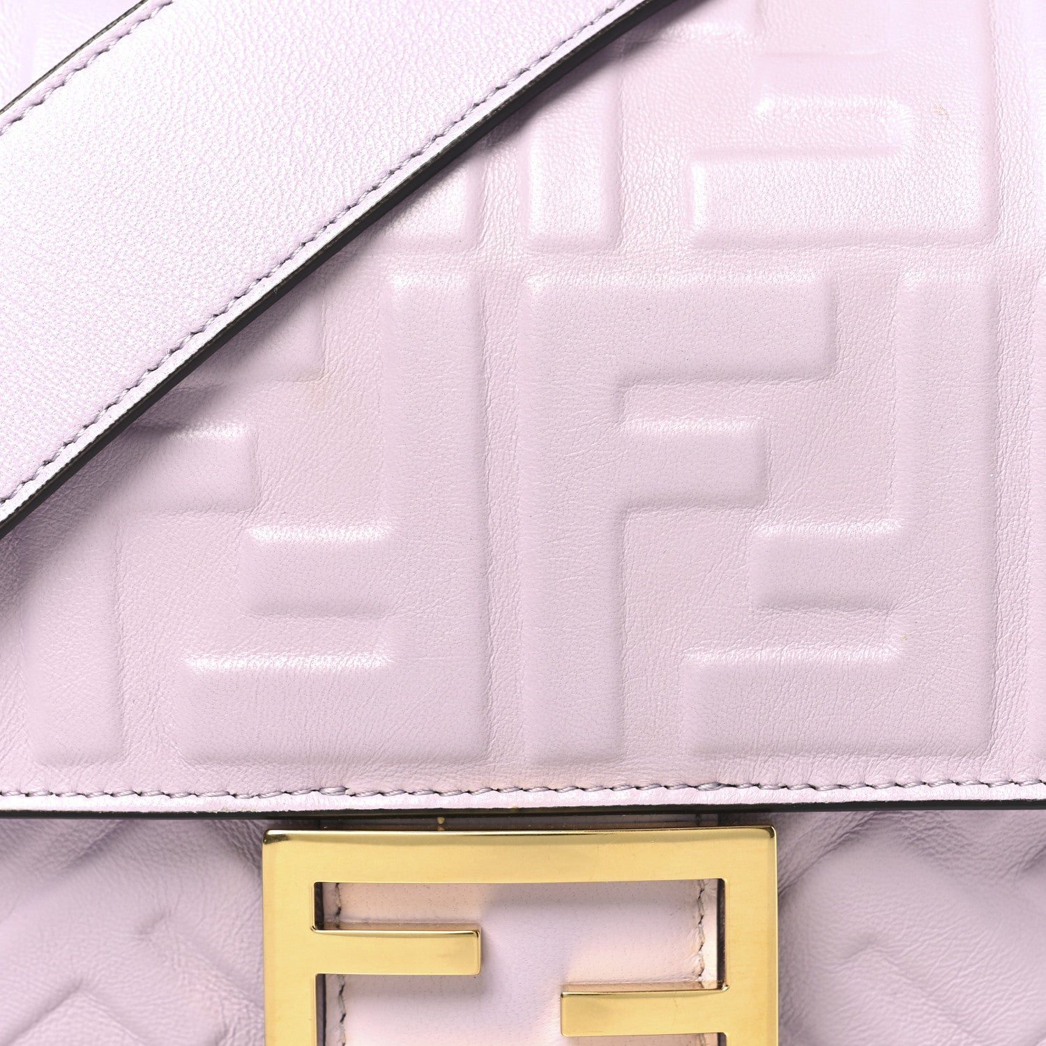 Fendi Nappa FF 1974 Embossed Baguette Anemone 7 of 9