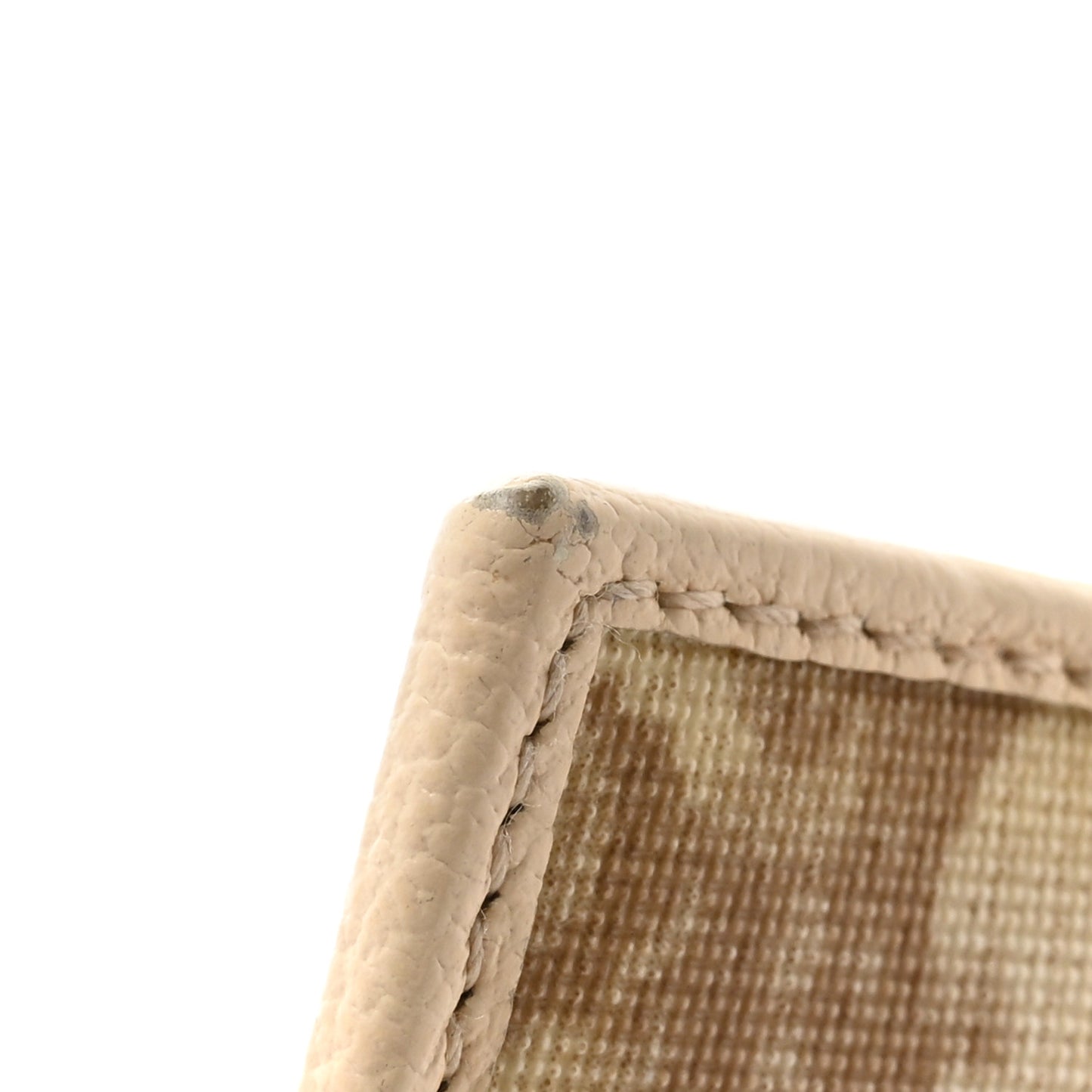 Monogram Vintage Flowers Card Holder Beige