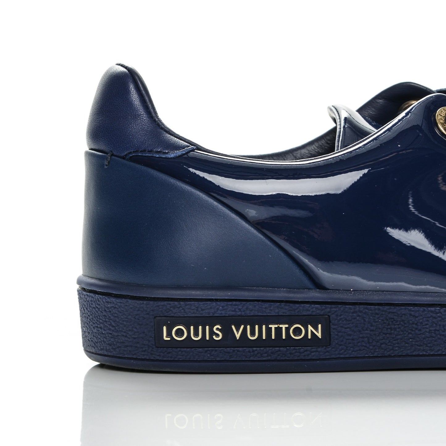 Patent Calfskin Frontrow Sneakers 35.5 Blue Nuit