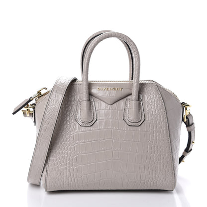 Givenchy Calfskin Crocodile Embossed Mini Antigona Dune 1 of 10