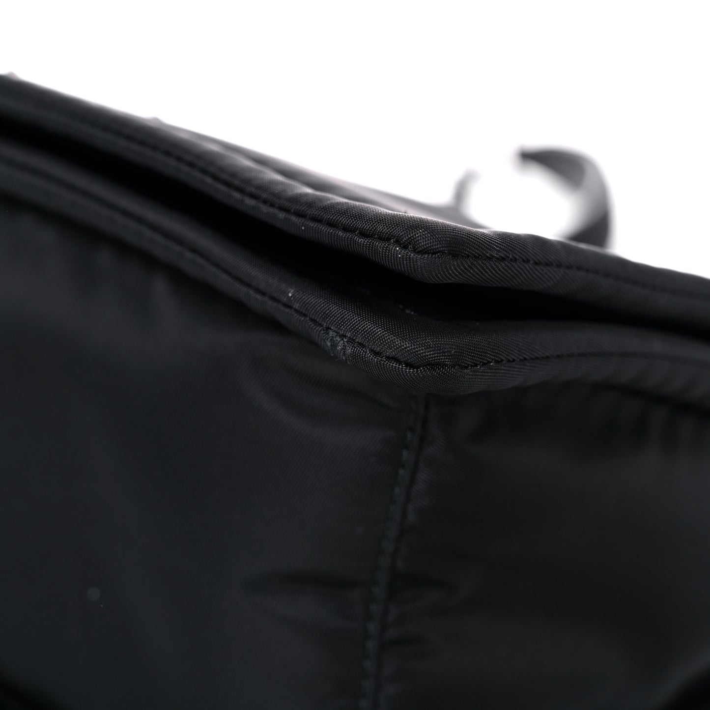 Tessuto Nylon Padded Chain Shoulder Bag Black