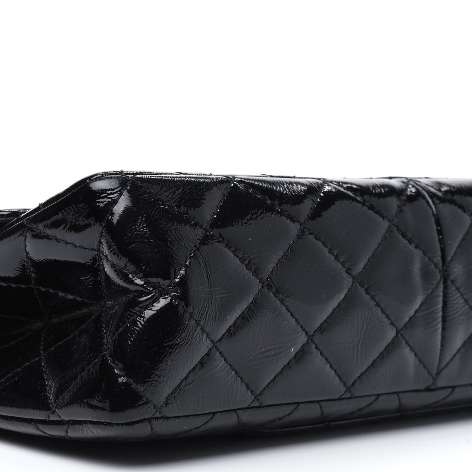 Chanel Distressed Patent Quilted 2.55 Reissue 227 Flap Black 14 of 16