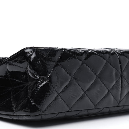 Chanel Distressed Patent Quilted 2.55 Reissue 227 Flap Black 14 of 16