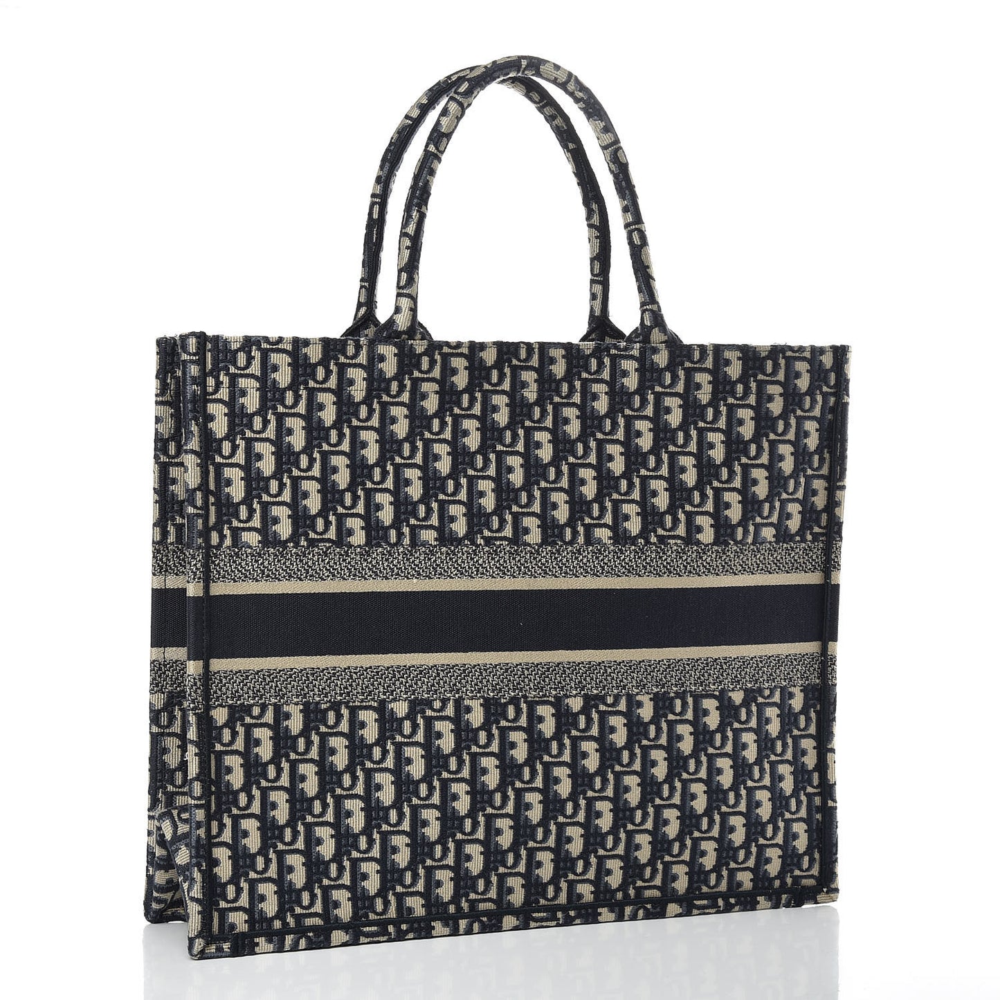 Oblique Book Tote Blue Multicolor