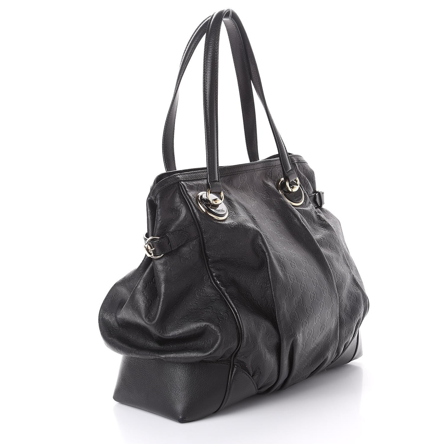 Gucci Guccissima Full Moon Tote Black 3 of 12
