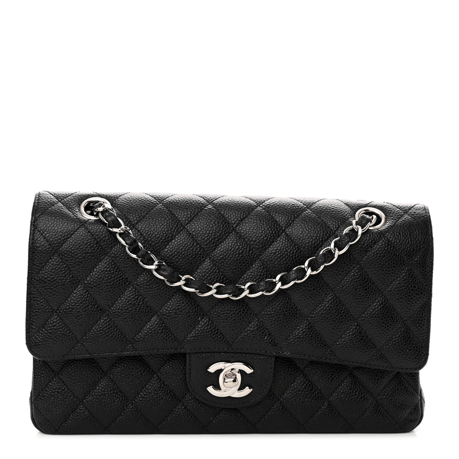 Chanel Caviar Quilted Medium Double Flap Black 1 of 14