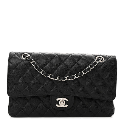 Chanel Caviar Quilted Medium Double Flap Black 1 of 14