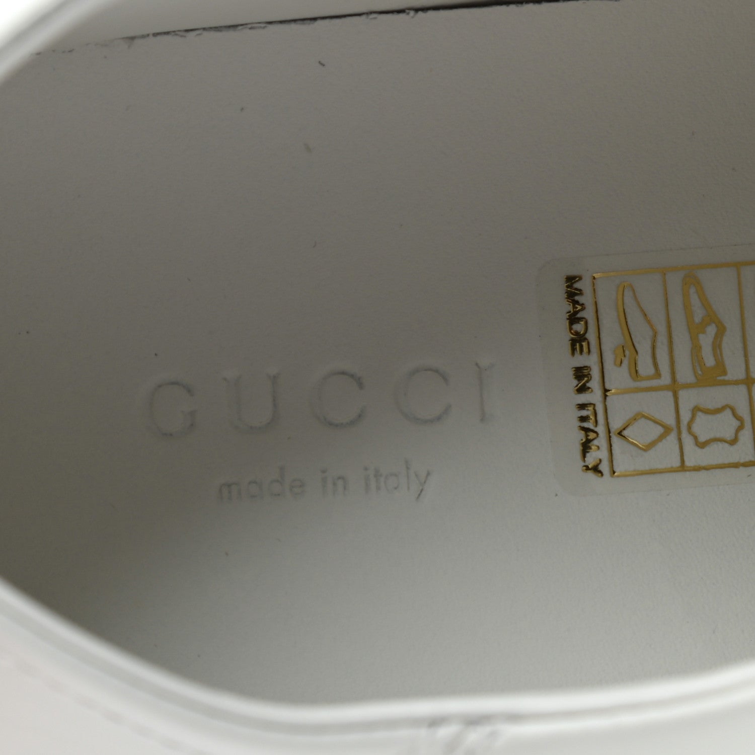 Gucci Calfskin Bee Star Embroidered Sylvie Web Ace Sneakers 36 White 7 of 8