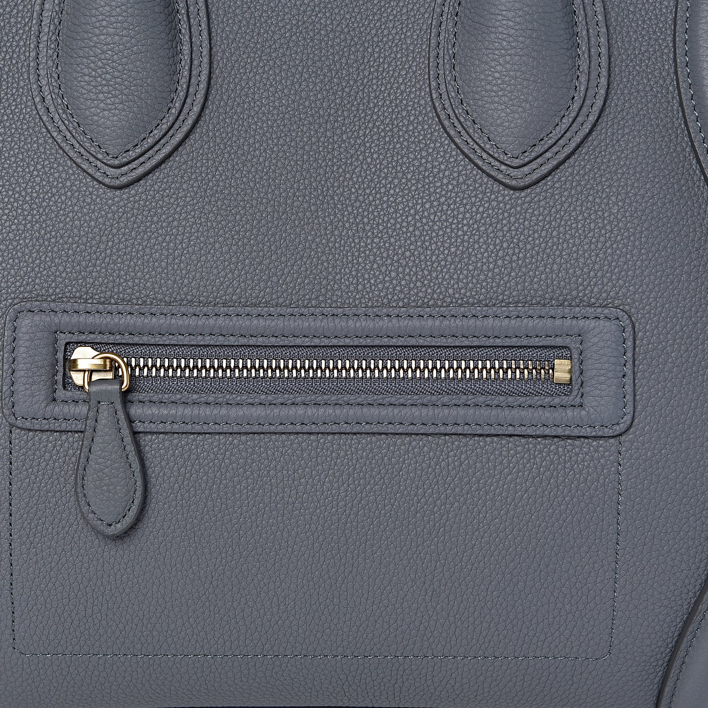 Drummed Calfskin Mini Luggage Kohl