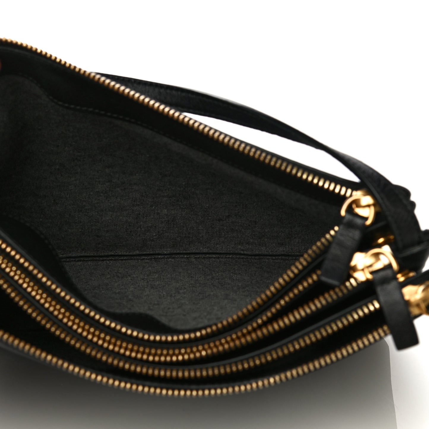 Lambskin Large Trio Crossbody Bag Black