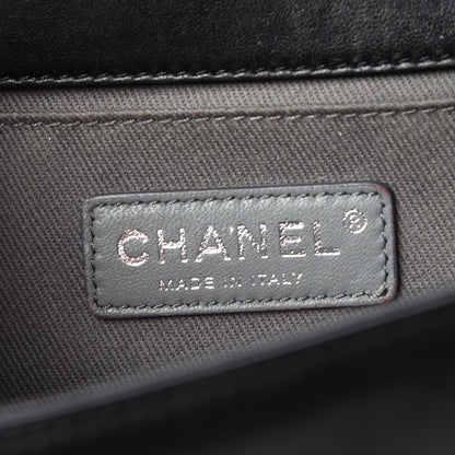 Chanel Lambskin Quilted Medium Boy Flap Black 6 of 10