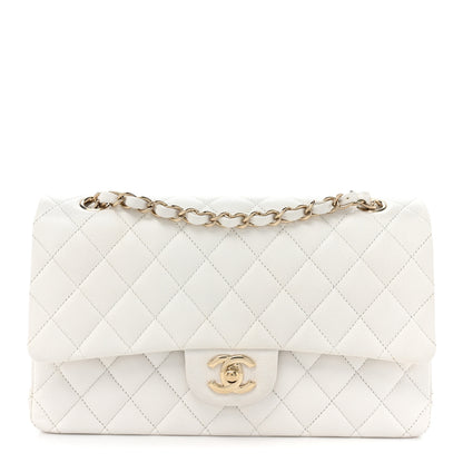 Chanel Caviar Quilted Medium Double Flap White 1 of 15