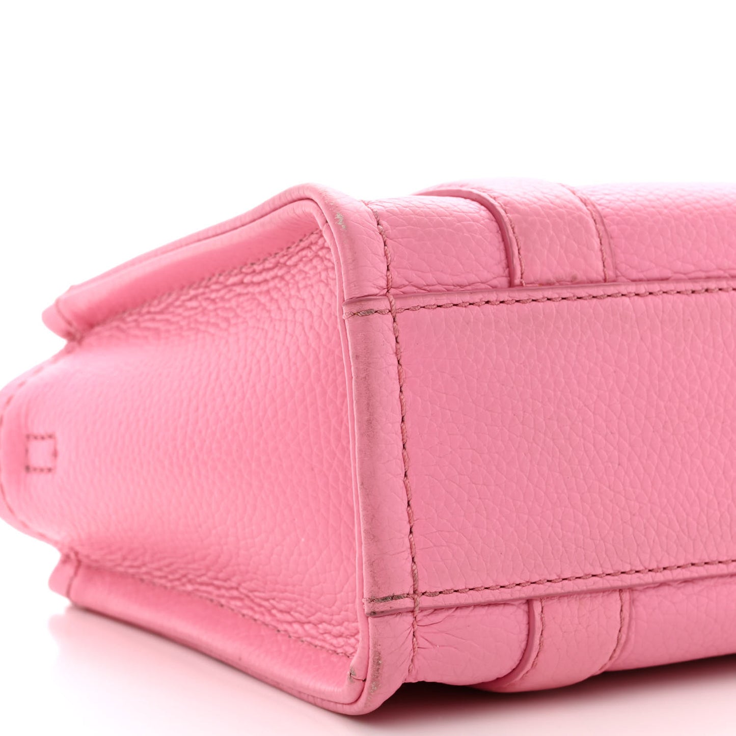 Grained Calfskin Mini The Tote Bag Candy Pink
