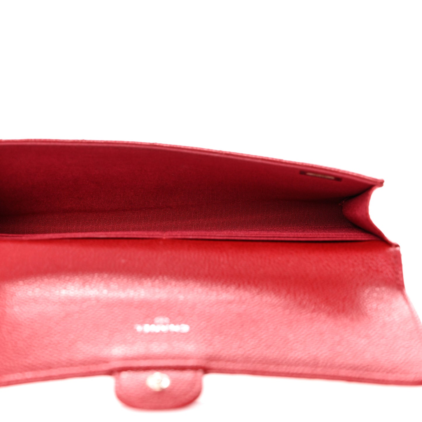 Caviar Quilted Travel Wallet Red