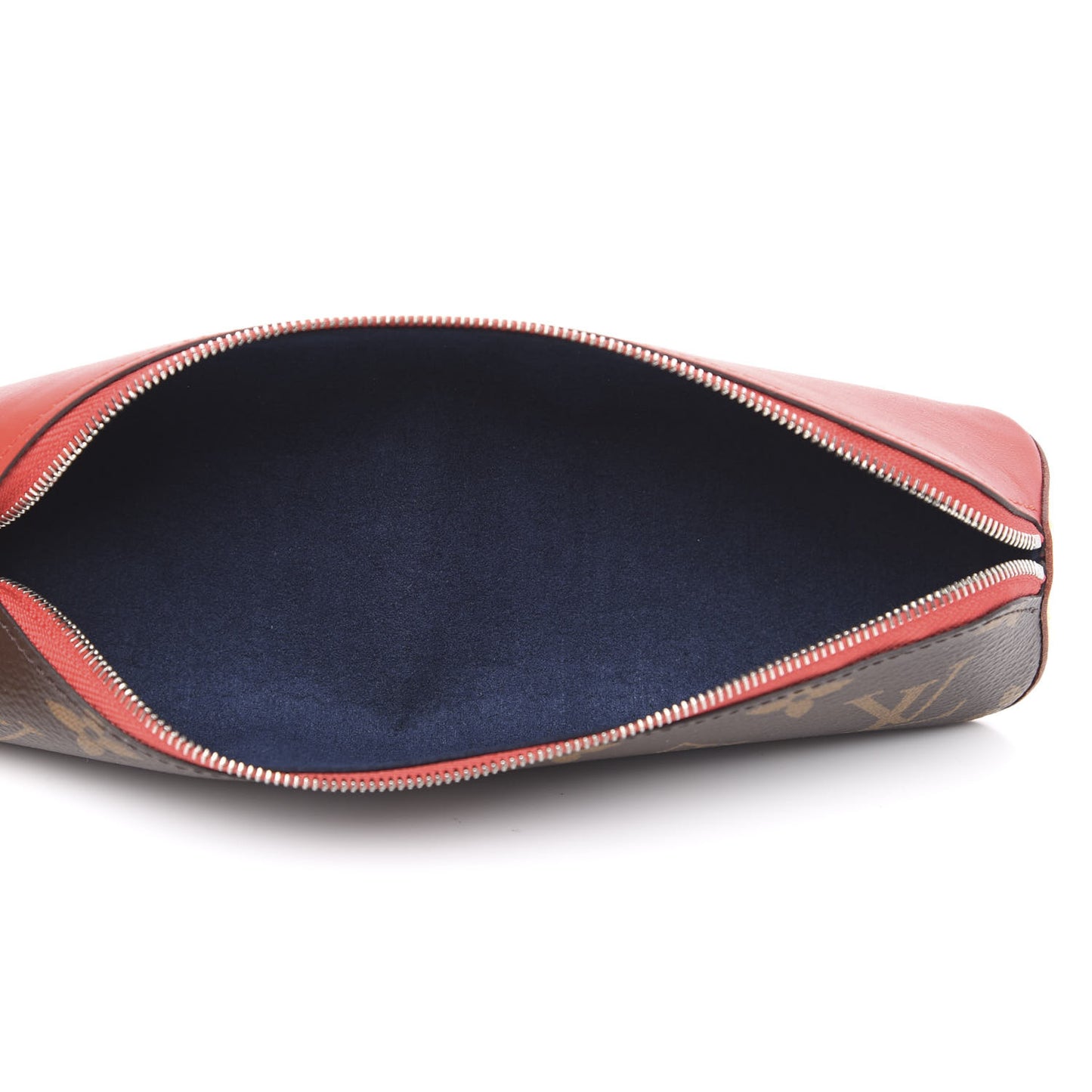 Monogram Elizabeth Pencil Pouch Red